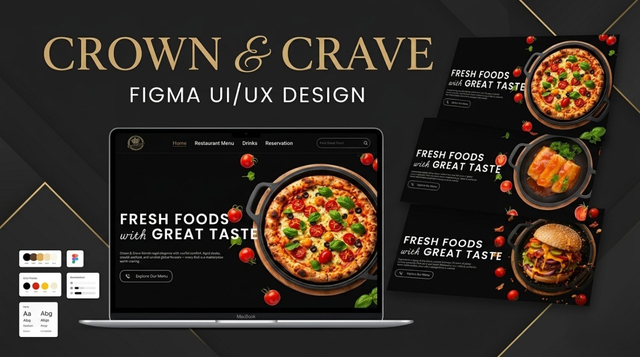Crown & Crave Restaurant Website Design